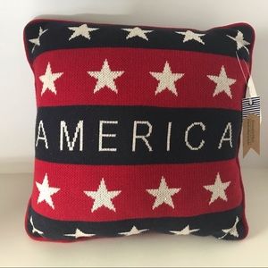 Americana patriotic pillow 13” x 13”